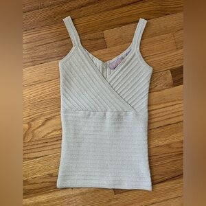 Y2K 2000s Silver Glitter Tank Top
